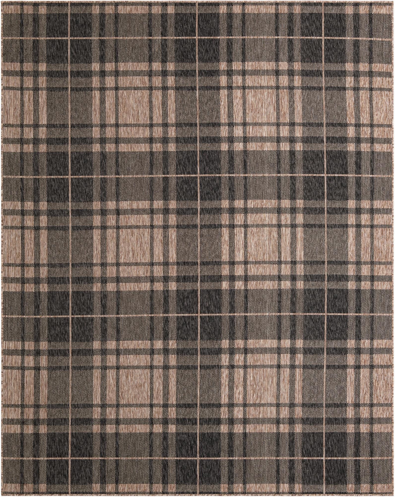 7' 10 x 10'  Washable Checkered Indoor / Outdoor Rug