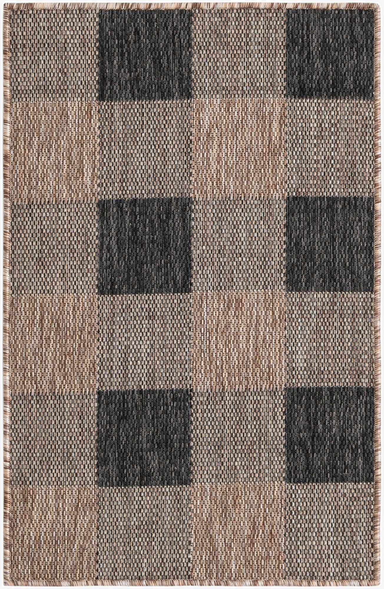 2' x 3'  Washable Checkered Indoor / Outdoor Rug