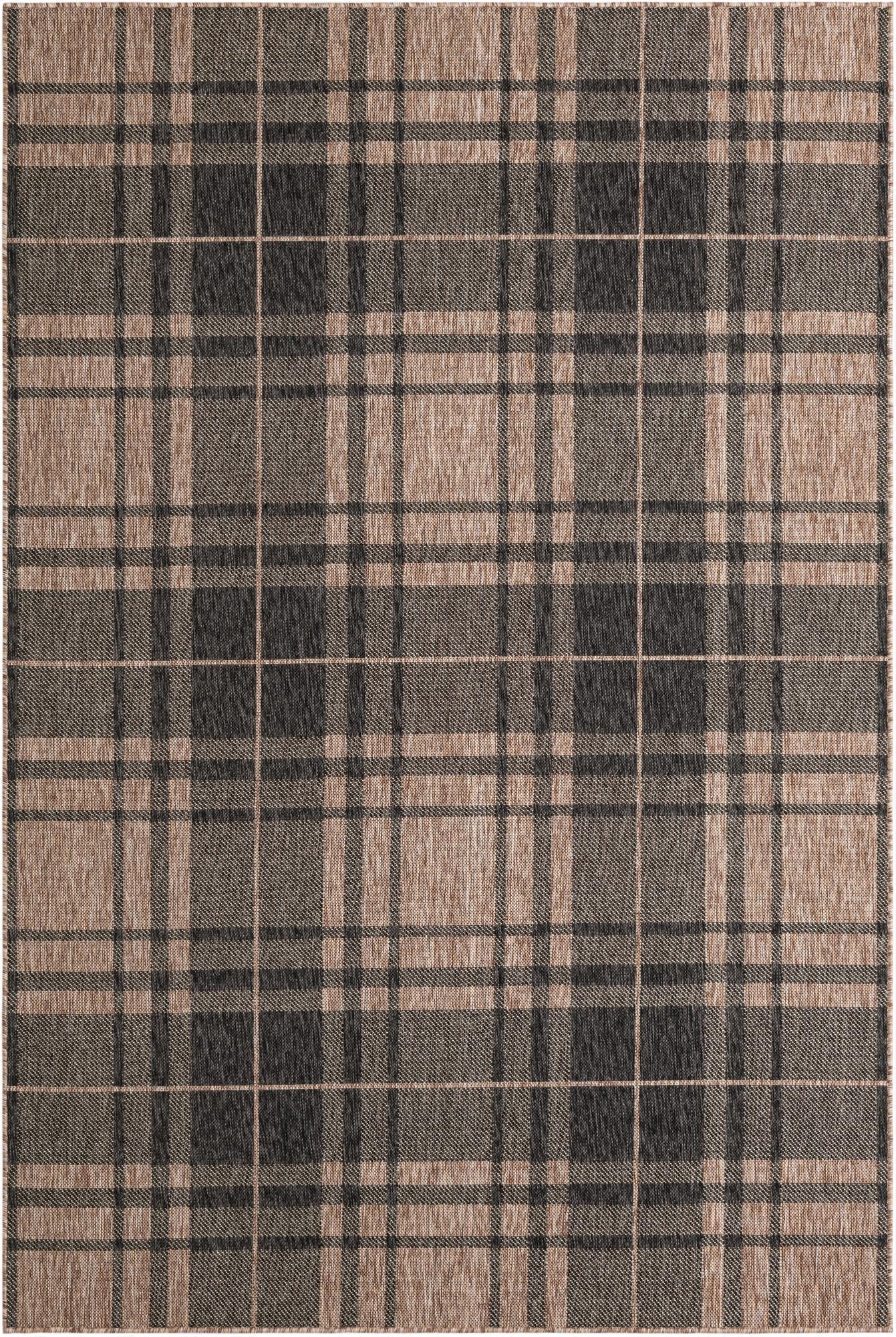 6' x 9'  Washable Checkered Indoor / Outdoor Rug