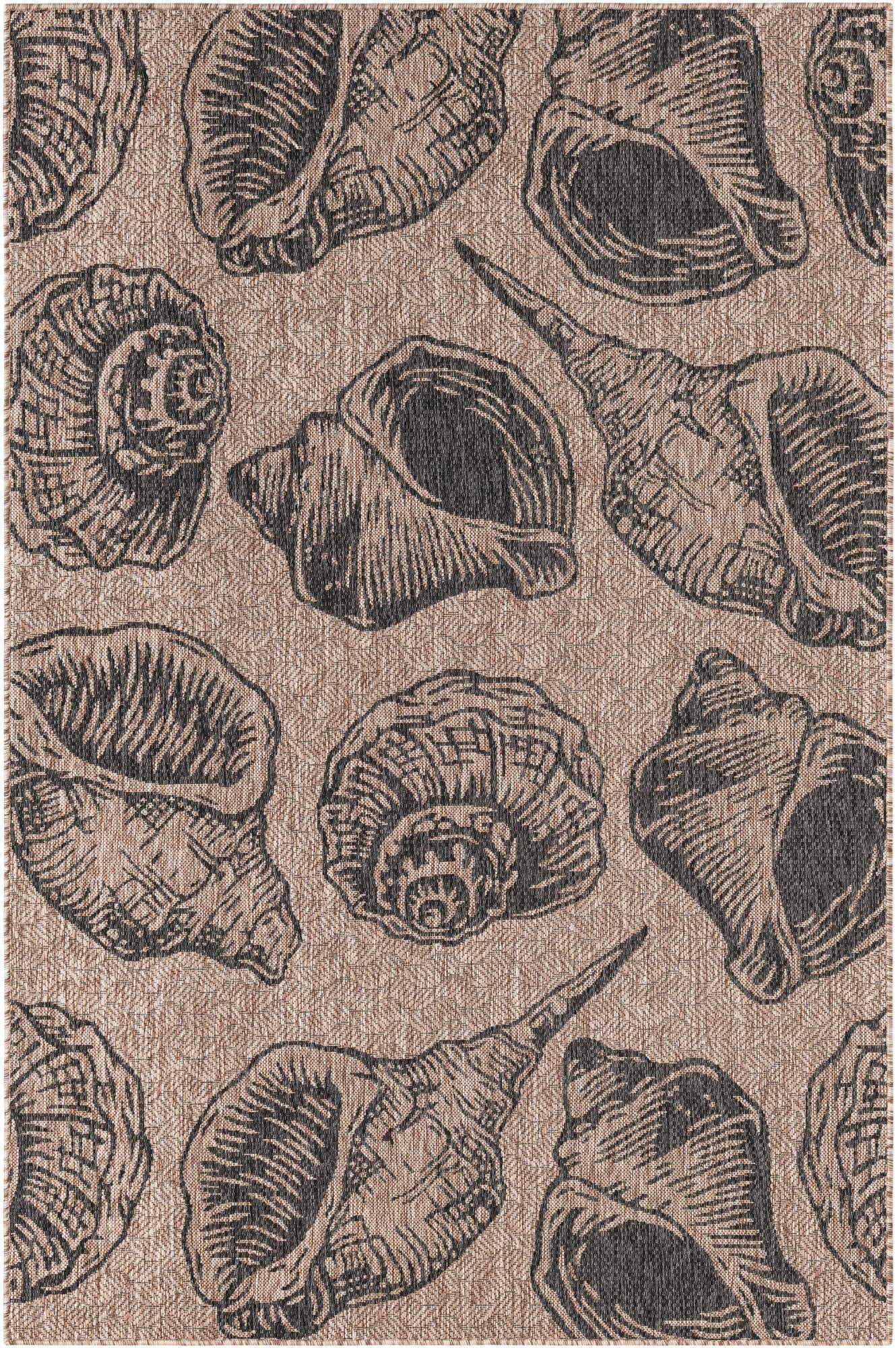 5' 3 x 8' Easy-Clean Coastal Indoor / Outdoor Rug