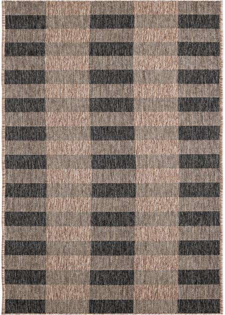 2' 7 x 12' Easy-Clean Checkered Indoor / Outdoor Runner Rug