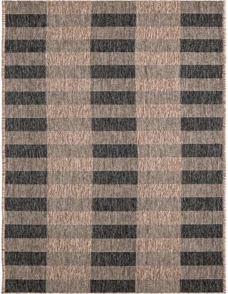 2' 7 x 12' Easy-Clean Checkered Indoor / Outdoor Runner Rug