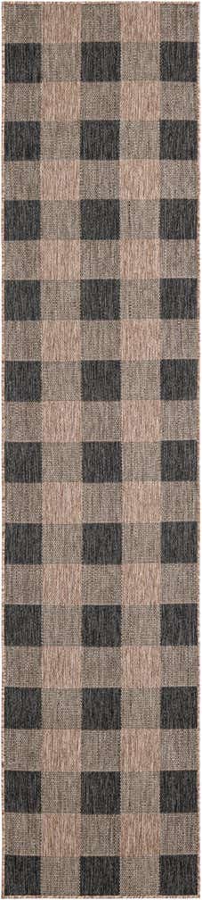 2' 7 x 12' Easy-Clean Checkered Indoor / Outdoor Runner Rug