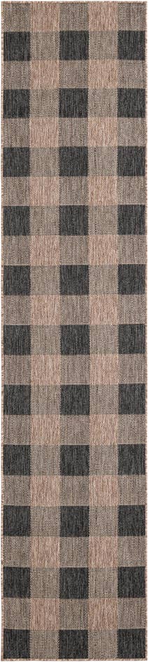 Detail image of 2' 7 x 12' Easy-Clean Checkered Indoor / Outdoor Runner Rug