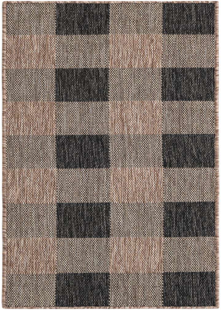 2' x 5' 3 Easy-Clean Checkered Indoor / Outdoor Runner Rug