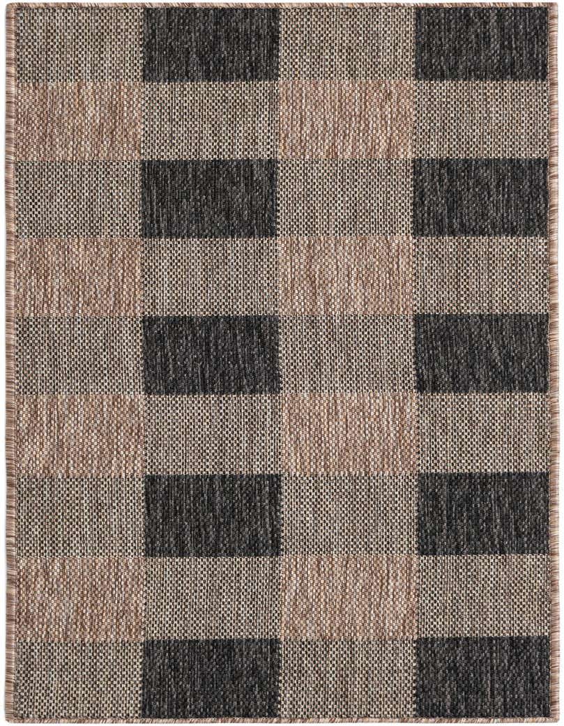 2' x 5' 3 Easy-Clean Checkered Indoor / Outdoor Runner Rug