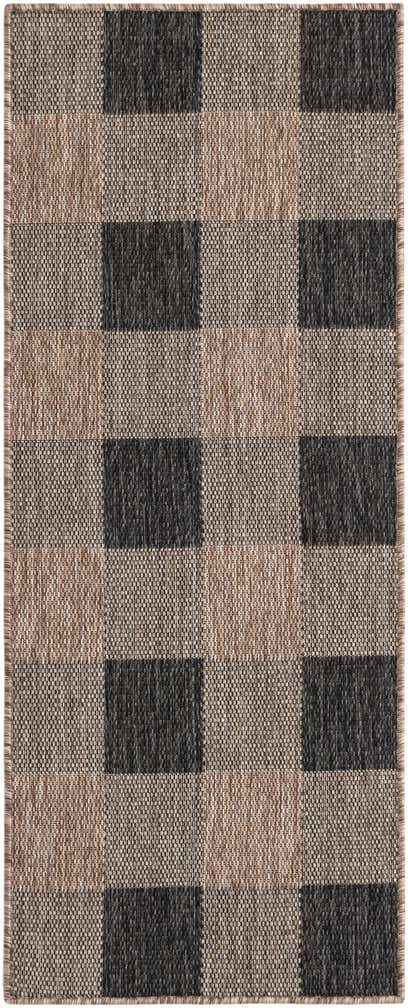 2' x 5' 3 Easy-Clean Checkered Indoor / Outdoor Runner Rug