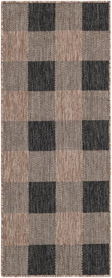Detail image of 2' x 5' 3 Easy-Clean Checkered Indoor / Outdoor Runner Rug