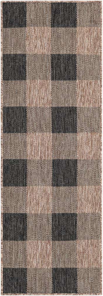 2' x 6' Easy-Clean Checkered Indoor / Outdoor Runner Rug