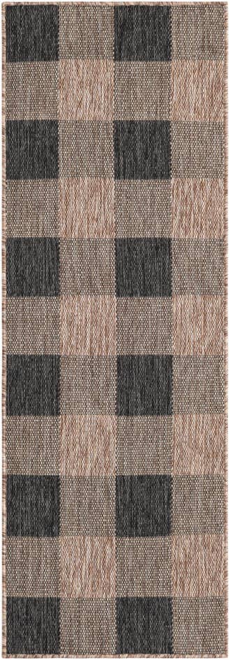 Detail image of 2' x 6' Easy-Clean Checkered Indoor / Outdoor Runner Rug
