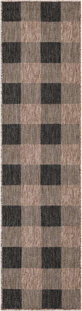 2' x 8' Easy-Clean Checkered Indoor / Outdoor Runner Rug