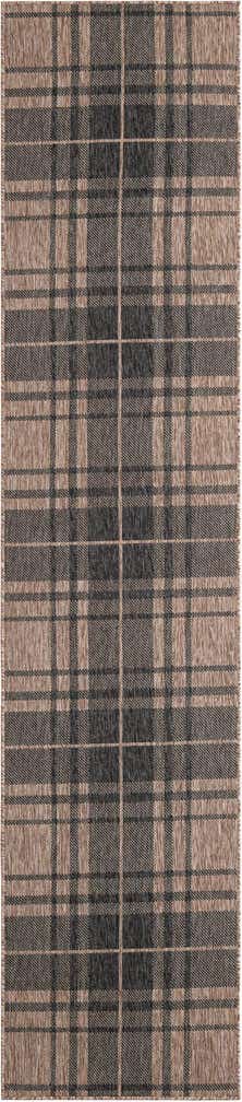 2' 7 x 12' Easy-Clean Checkered Indoor / Outdoor Runner Rug