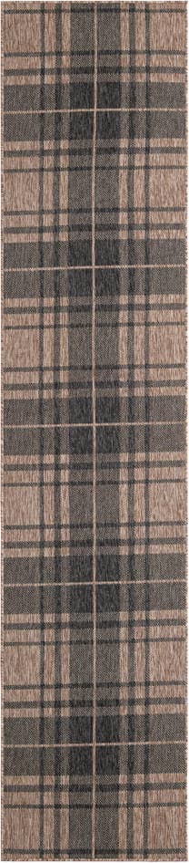 Detail image of 2' 7 x 12' Easy-Clean Checkered Indoor / Outdoor Runner Rug