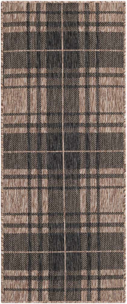 2' x 5' 3 Easy-Clean Checkered Indoor / Outdoor Runner Rug