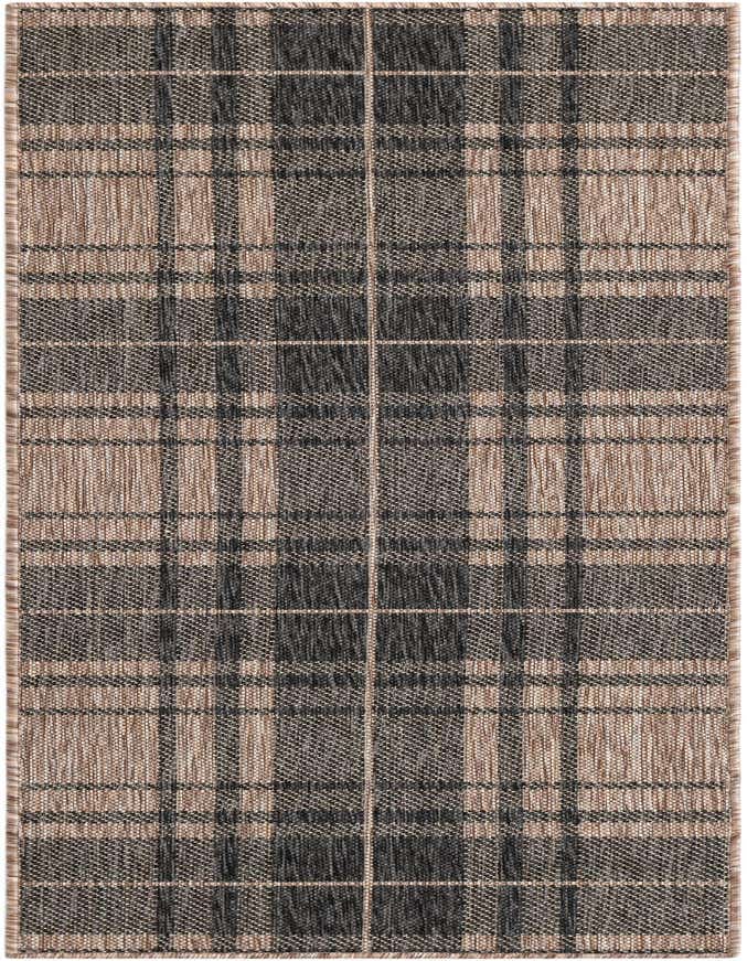 2' x 6' Easy-Clean Checkered Indoor / Outdoor Runner Rug