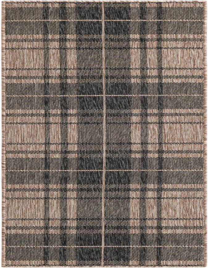 Detail image of 2' x 6' Easy-Clean Checkered Indoor / Outdoor Runner Rug