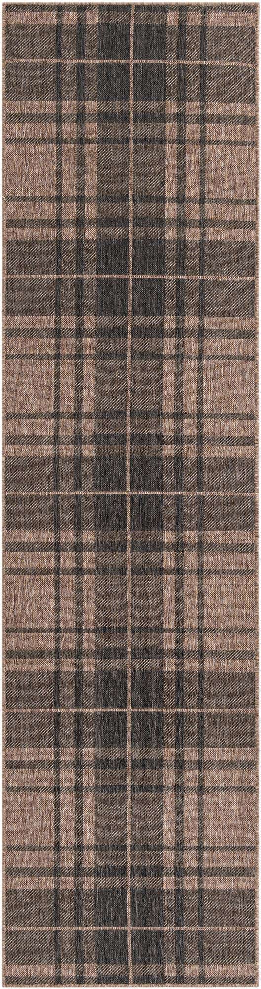 2' 7 x 10' Easy-Clean Checkered Indoor / Outdoor Runner Rug