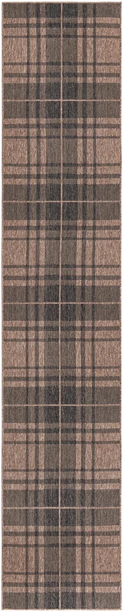 Primary image 2' 7 x 13'  Washable Checkered Indoor / Outdoor Runner Rug