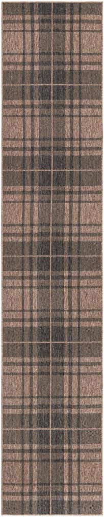 2' 7 x 13' Easy-Clean Checkered Indoor / Outdoor Runner Rug