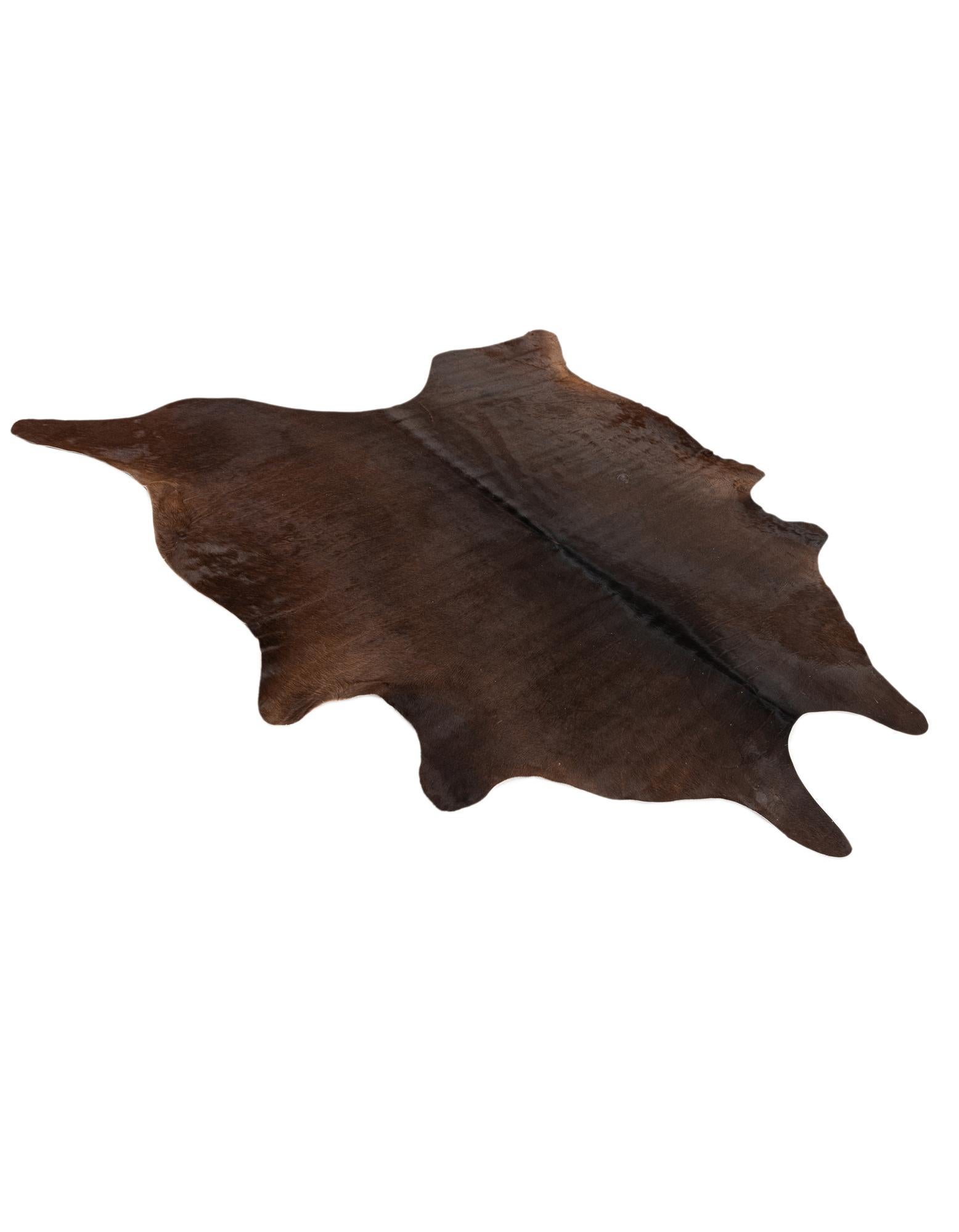 6' 2 x 6' 5 Cowhide Leather Square Rug