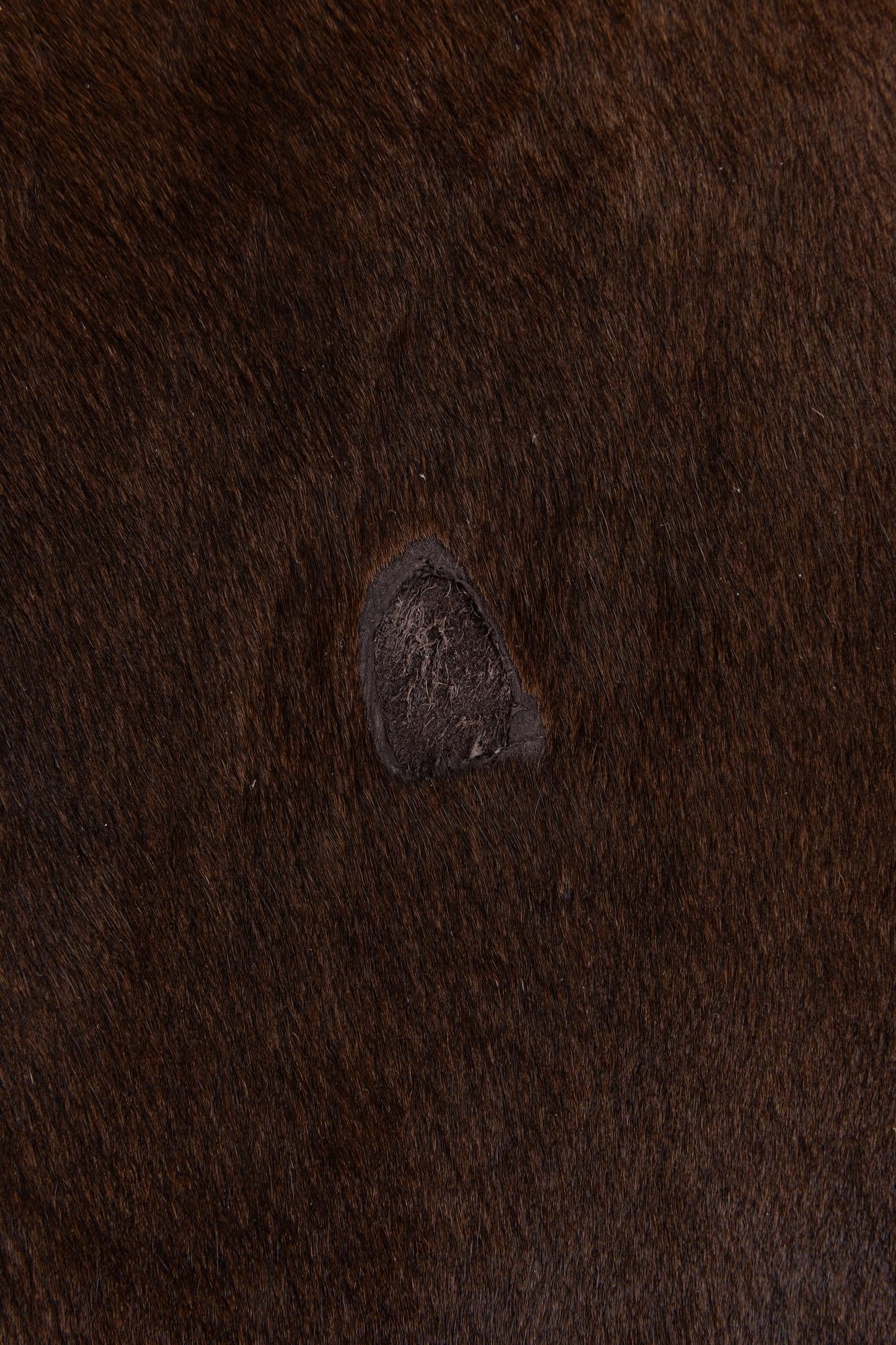 6' 2 x 6' 5 Cowhide Leather Square Rug