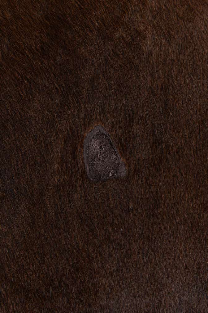 6' 2 x 6' 5 Cowhide Leather Square Rug
