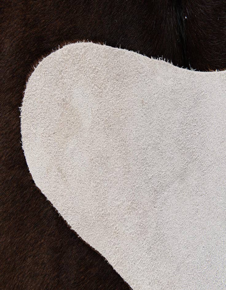 Detail image of 6' 2 x 6' 5 Cowhide Leather Square Rug