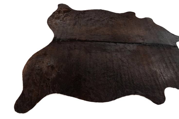 Detail image of 5' 5 x 5' 10 Cowhide Leather Square Rug