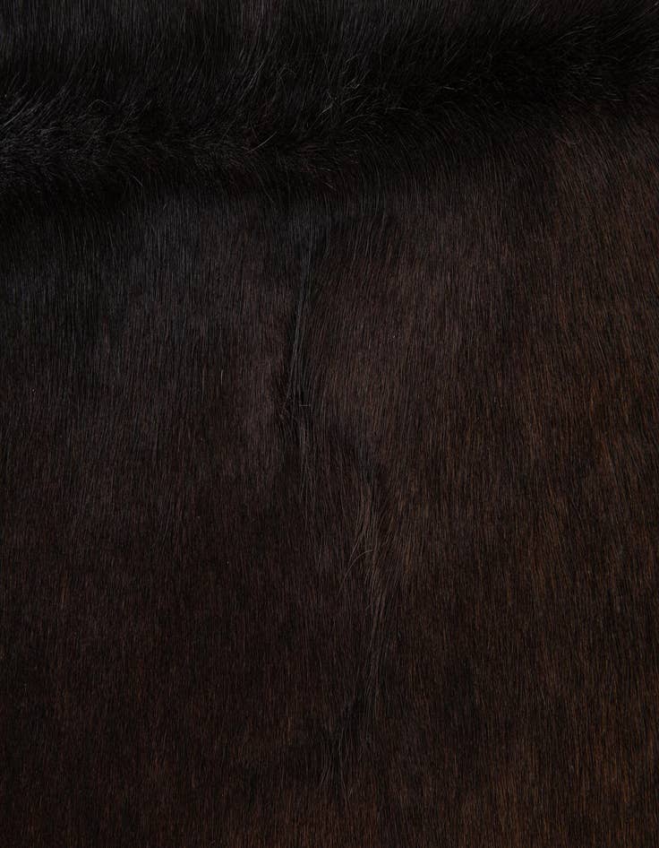 Detail image of 5' 5 x 5' 10 Cowhide Leather Square Rug