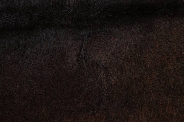 Detail image of 5' 5 x 5' 10 Cowhide Leather Square Rug