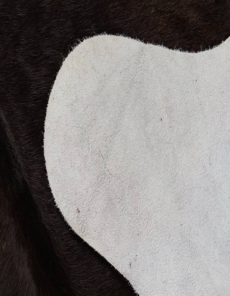 Detail image of 5' 5 x 5' 10 Cowhide Leather Square Rug