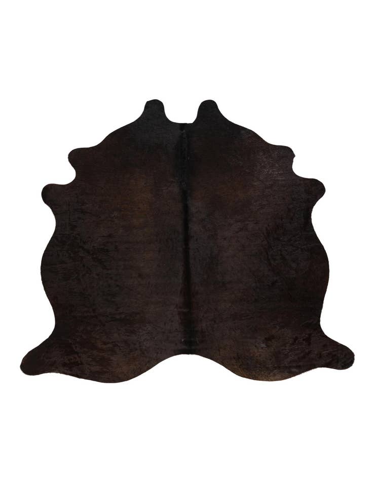 Detail image of 5' 5 x 5' 10 Cowhide Leather Square Rug