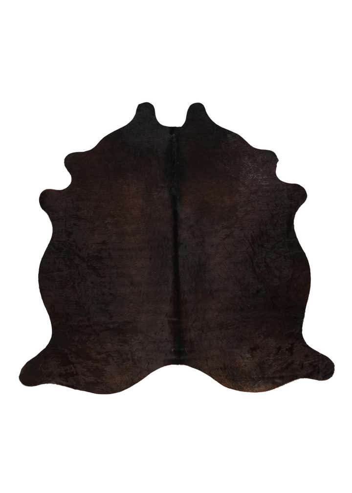 5' 5 x 5' 10 Cowhide Leather Square Rug