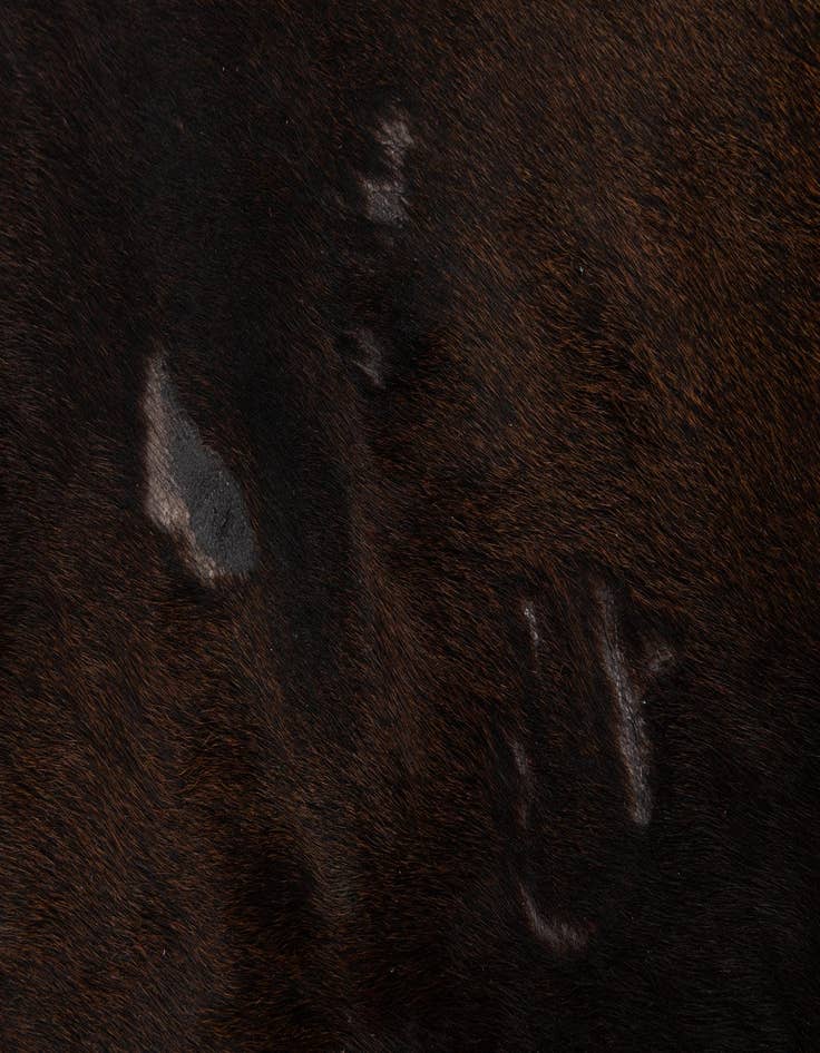 Detail image of 4' 5 x 4' 9 Cowhide Leather Square Rug