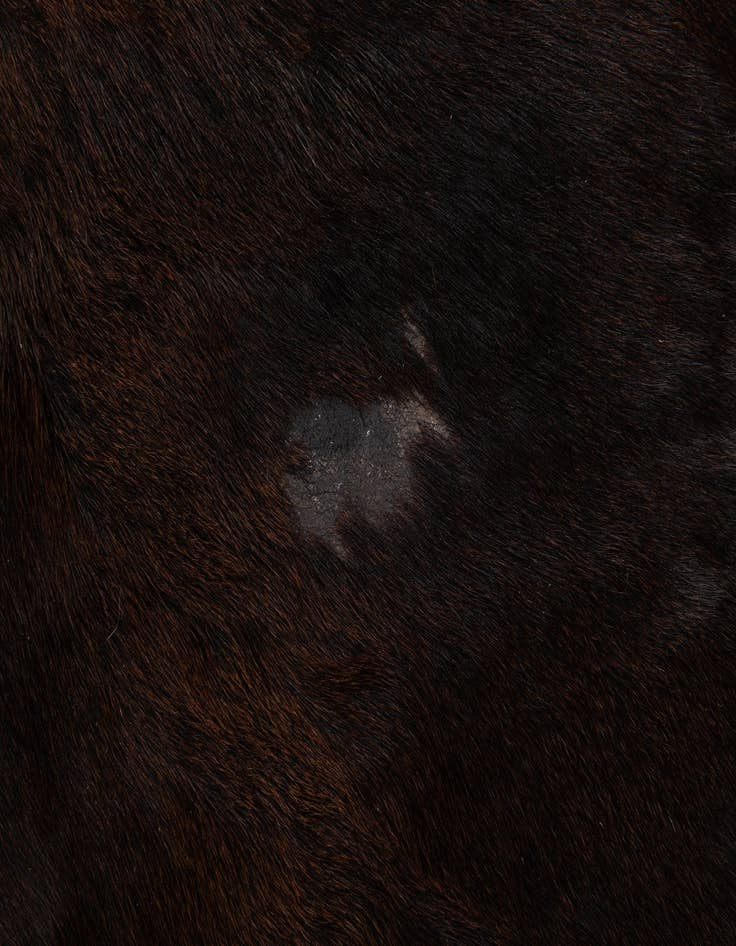 Detail image of 4' 5 x 4' 9 Cowhide Leather Square Rug