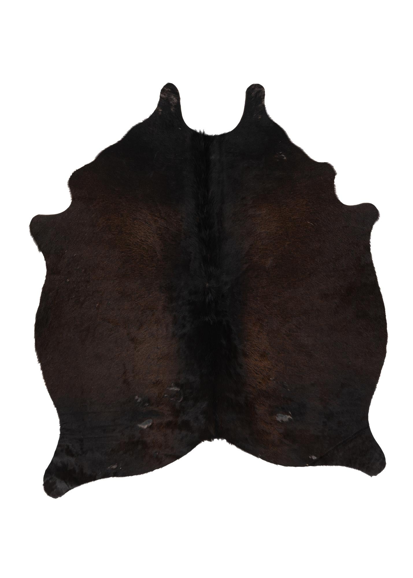 4' 5 x 4' 9 Cowhide Leather Square Rug