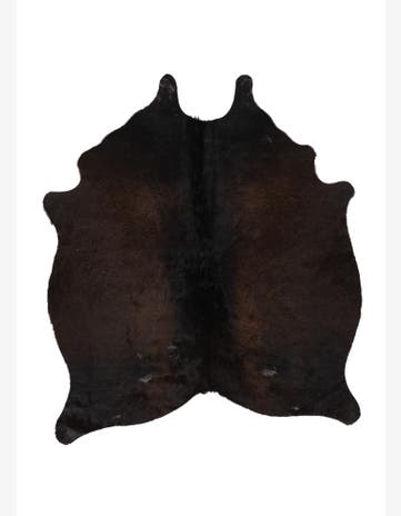 4' 5 x 4' 9 Cowhide Leather Square Rug