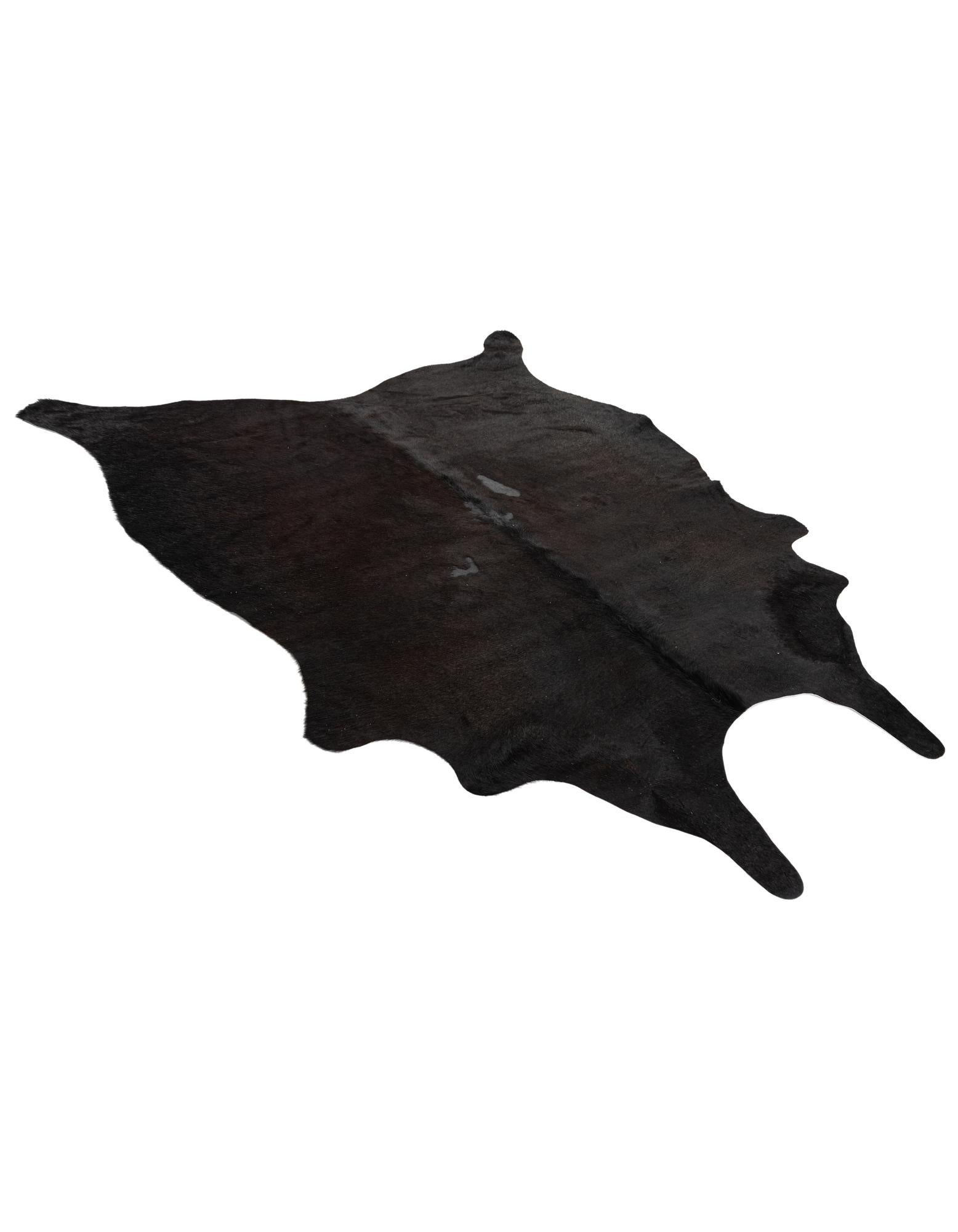 4' 9 x 5' 4 Cowhide Leather Square Rug