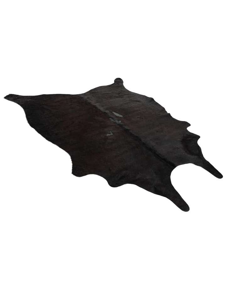4' 9 x 5' 4 Cowhide Leather Square Rug