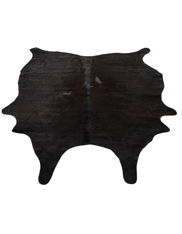 Detail image of 4' 9 x 5' 4 Cowhide Leather Square Rug
