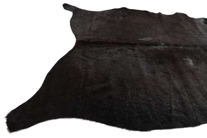 4' 9 x 5' 4 Cowhide Leather Square Rug