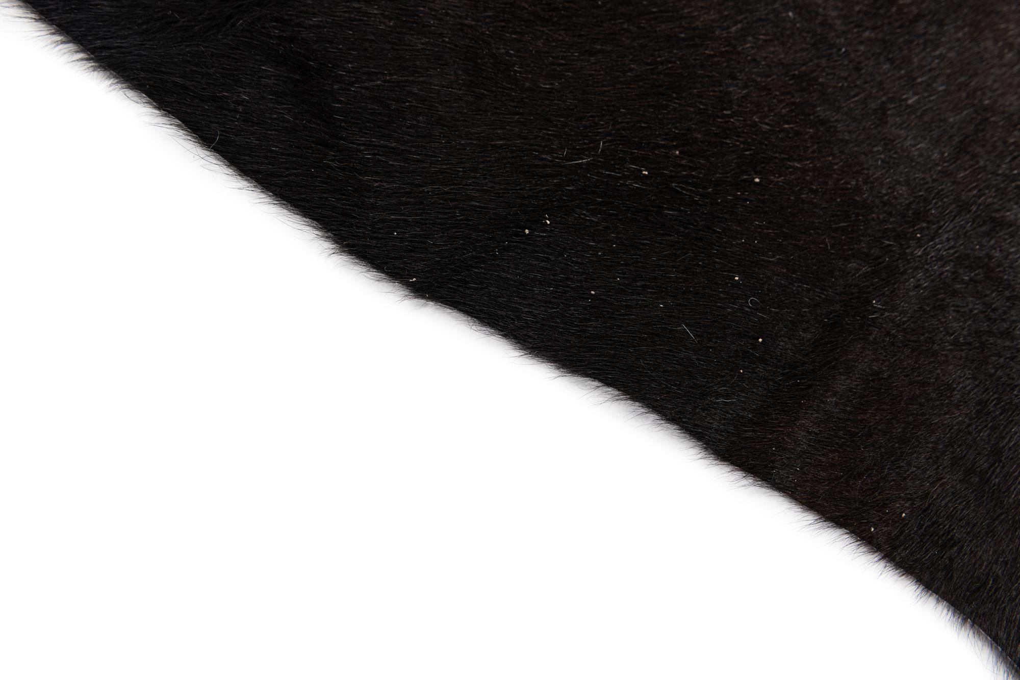 4' 9 x 5' 4 Cowhide Leather Square Rug