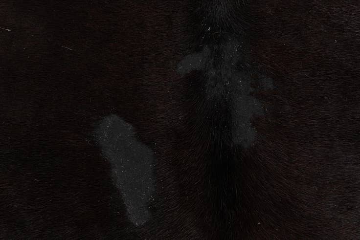 Detail image of 4' 9 x 5' 4 Cowhide Leather Square Rug