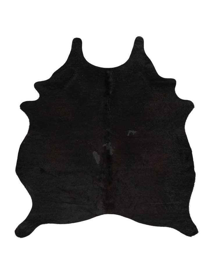 Detail image of 4' 9 x 5' 4 Cowhide Leather Square Rug