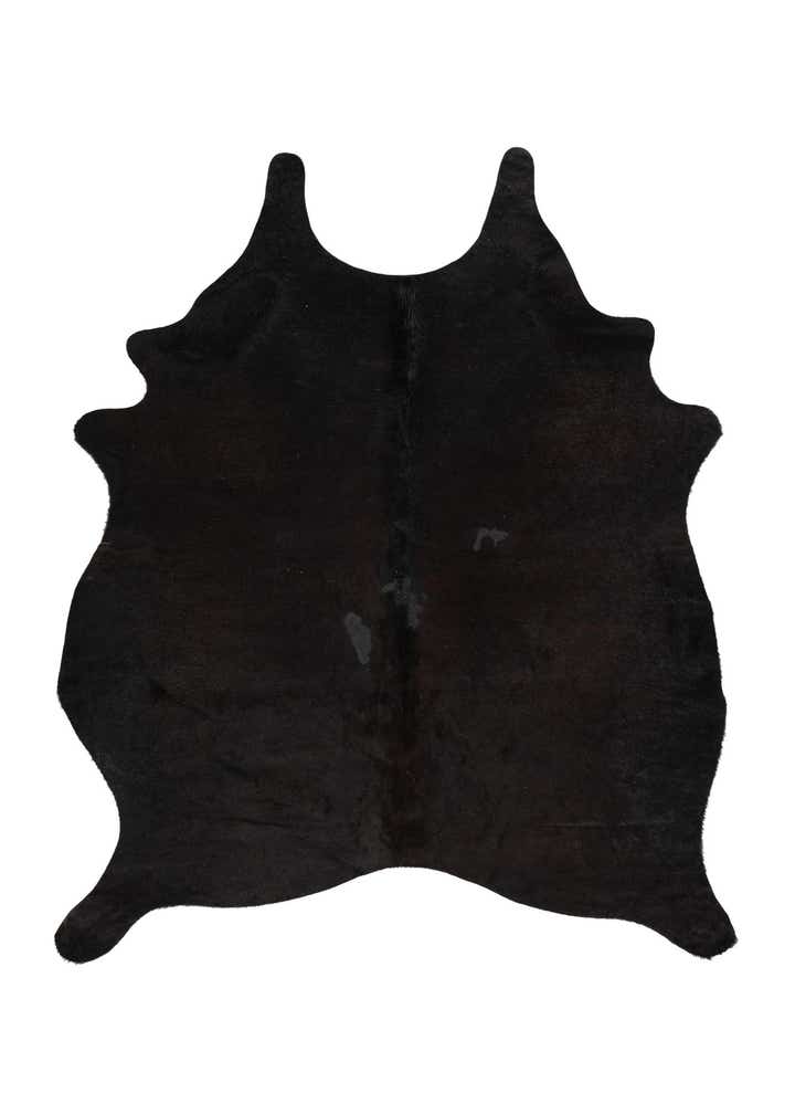 4' 9 x 5' 4 Cowhide Leather Square Rug