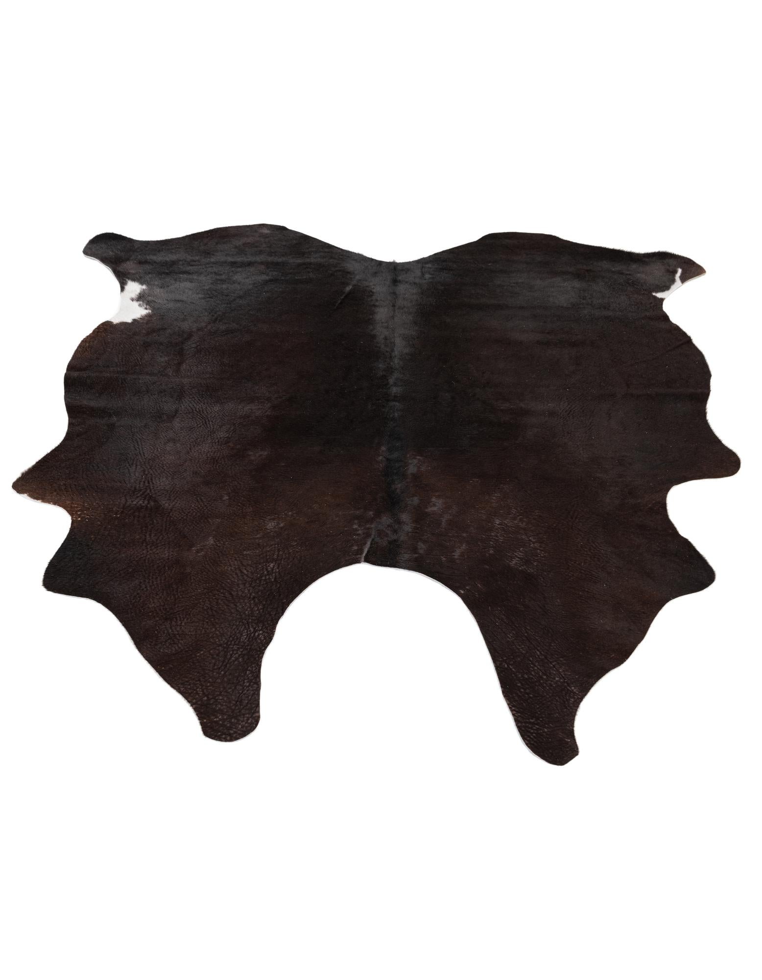 4' 5 x 4' 11 Cowhide Leather Square Rug