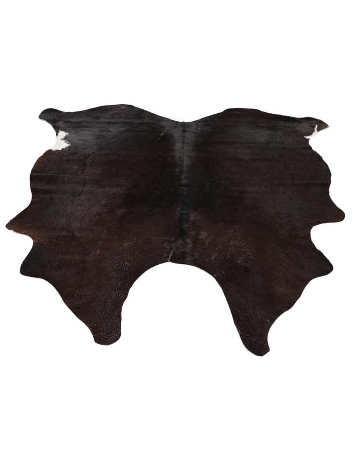 4' 5 x 4' 11 Cowhide Leather Square Rug