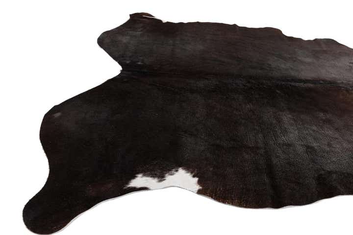 4' 5 x 4' 11 Cowhide Leather Square Rug