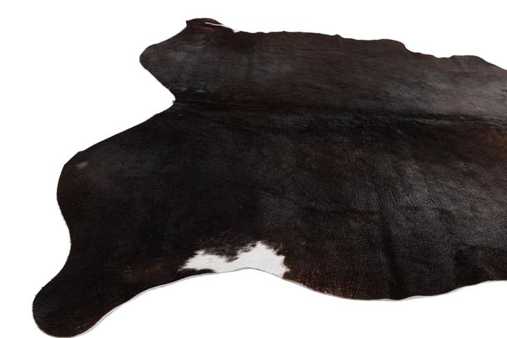 Detail image of 4' 5 x 4' 11 Cowhide Leather Square Rug