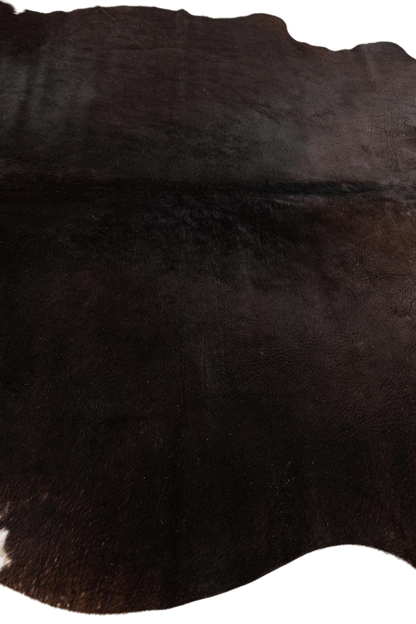 4' 5 x 4' 11 Cowhide Leather Square Rug
